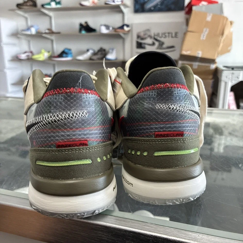 FaZe Clan × Nike LeBron NXXT Gen AMPD Light Cream Olive SZ 8 HF0715-200 No Box